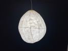 Walnut Hanging Lamp | Pendants by Pedro Villalta. Item composed of steel and paper