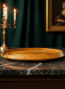 Large Oak Presentation Plate | Hand-Turned Artisan Solitaire | Decorative Plate in Decorative Objects by Holzkunst Samuel Meisinger. Item composed of wood compatible with modern and rustic style