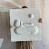 ‘Somber’ | Wall Sculpture in Wall Hangings by Greyya Jay. Item composed of wood and cement