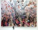 Dance of Flowers, Smiling Silver Sky | Oil And Acrylic Painting in Paintings by Leisa Rich | Westside Station by Brock Built in Atlanta. Item composed of fabric and synthetic