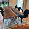 epoxy dining table, blue epoxy table, epoxy table | Tables by Innovative Home Decors. Item composed of wood in country & farmhouse or art deco style
