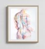 Nude No. 125 : Original Watercolor Painting | Paintings by Elizabeth Becker. Item composed of paper in minimalism or contemporary style