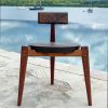 Knockdown Chair (#0061) | Accent Chair in Chairs by Kamiya Furniture. Item composed of walnut and brass in minimalism or mid century modern style