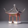 1:25 Lvyi Pavilion Wooden Miniature Suzhou Garden Replica | Sculptures by Dynasty Artisan. Item composed of wood in eclectic & maximalism or asian style
