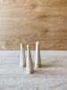 Carved Ring Cone in Matte White | Storage Stand in Storage by Bridget Dorr. Item composed of ceramic
