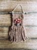 Mini Woven Wall Hanging Decor - Mushroom Embroidery | Macrame Wall Hanging in Wall Hangings by Hippie & Fringe. Item made of fiber works with boho style