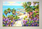 Road to the ocean. | Oil And Acrylic Painting in Paintings by IRYNA KASTSOVA. Item composed of canvas compatible with coastal and mediterranean style
