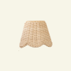 Mimi Scalloped Lampshade (Small) | Lighting by Hastshilp. Item composed of wood