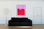 Red and pink composition D | Oil And Acrylic Painting in Paintings by Luis Medina. Item composed of paper compatible with minimalism and contemporary style