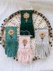 Mini Woven Wall Hanging Decor - Sunflower Embroidery | Macrame Wall Hanging in Wall Hangings by Hippie & Fringe. Item made of fiber
