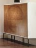 Ring Cabinet by Morgan Clayhall, Mix Media Artwork On Doors | Storage by Morgan Clayhall. Item made of walnut & steel compatible with contemporary and industrial style