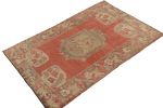 Antique Bessarabian Rug in Red and Green with Floral | Area Rug in Rugs by Rug and Kilim