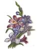 Purple Bouquet on-edge paper art | Wall Sculpture in Wall Hangings by JUDiTH+ROLFE. Item composed of paper in boho or contemporary style