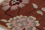 Rug & Kilim’s Chinese Art Deco Rug in Rust, Vibrant Florals | Area Rug in Rugs by Rug and Kilim