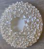 White wall sculpture on 12" round canvas, organic wall art | Wall Hangings by Natasha Kanevski. Item made of wood with canvas works with minimalism & contemporary style