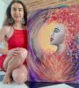 El fuego que me purifica | Oil And Acrylic Painting in Paintings by Elena Parau. Item made of canvas works with contemporary & country & farmhouse style