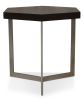 Nicoli Modern Hexangonal Side Table in Steel and Rosewood | Tables by Costantini Designñ. Item composed of wood and metal