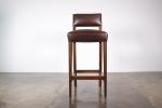 Exotic Contemporary Wood Stool with Leather by Costantini | Chairs by Costantini Design. Item composed of wood and leather in contemporary or modern style