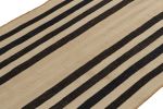 Vintage Turkish Kilim rug in Beige-Brown with Black Stripe | Area Rug in Rugs by Rug and Kilim