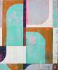 Circle in Circle mint 70-110 | Oil And Acrylic Painting in Paintings by Ronald Hunter. Item composed of canvas