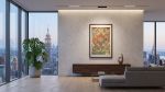 Imperial Yunjin Silk Manjushri Mandala Thangka | Embroidery in Wall Hangings by Dynasty Artisan. Item composed of wood and fabric in contemporary or eclectic & maximalism style