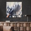 Last Splash Abstract Painting | Oil And Acrylic Painting in Paintings by Melanie Biehle. Item composed of wood and canvas in boho or contemporary style