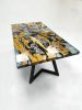 Olive Wood Epoxy Resin Dining Table - Bespoke Resin Table | Tables by Tinella Wood. Item made of oak wood with metal works with minimalism & industrial style