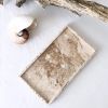 Travertine Catch All Jewelry Tray with Rim | Decorative Tray in Decorative Objects by Mahina Studio Arts. Item composed of stone compatible with boho and minimalism style