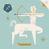 Celestial Zodiac Series – Aqua & Gold Edition | Prints by Kirsten Ulve. Item composed of paper in minimalism or mid century modern style