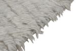 Rug & Kilim’s Moroccan Style Shag Rug in Solid Gray-White | Area Rug in Rugs by Rug and Kilim