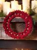 Red Macrame Christmas Wreath | Macrame Wall Hanging in Wall Hangings by macramestories. Item composed of wood and cotton in boho or country & farmhouse style