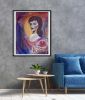 Enamorarse de si misma | Oil And Acrylic Painting in Paintings by Elena Parau. Item made of canvas works with contemporary & country & farmhouse style