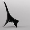 "Nyx" Contemporary lounge chair in black lacquered fiberglas | Chairs by Carcino Design. Item works with contemporary & eclectic & maximalism style