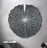 Nelumbium Grey XXL size wall sculpture | Wall Hangings by Julia Gorbunova. Item composed of glass compatible with contemporary and modern style