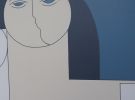 L’Art de L’Équilibre — Minimalist Figurative Painting | Oil And Acrylic Painting in Paintings by Hildegarde Handsaeme. Item composed of wood & canvas compatible with minimalism and contemporary style