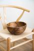 Hand-carved Walnut Wood Tall Fruit Bowl | Serving Bowl in Serveware by Creating Comfort Lab. Item composed of wood