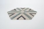 Shadow White & Teal Blue Large Diamond Mosaic Tile | Tiles by Mosaics.co. Item made of stone works with boho & mid century modern style