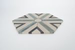 Shadow White & Teal Blue Large Diamond Mosaic Tile | Tiles by Mosaics & Company LLC (mosaics.co). Item made of stone works with boho & mid century modern style