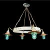 Industrial Farmhouse Chandelier Insulator Light Lanterns | Chandeliers by RailroadWare Lighting Hardware & Gifts. Item composed of steel and glass