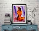Colours of sensuality 3, Colores de Sensualidad 3 | Oil And Acrylic Painting in Paintings by Elena Parau. Item composed of synthetic in boho or contemporary style