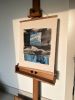 Meditation 1 | Collage in Paintings by Lizzie DiSilvestro. Item made of canvas works with contemporary & modern style