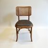 Lagos Bentwood Chair with Woven Cane Back | Dining Chair in Chairs by Kleinhaus Furniture. Item composed of wood & fabric compatible with mid century modern and contemporary style