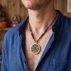 Acalanatha Thangka Pendant Zodiac Rooster Amulet Art | Ornament in Decorative Objects by Dynasty Artisan. Item composed of metal compatible with contemporary and eclectic & maximalism style