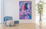 Passionately Soulful Acrylic Abstract | Oil And Acrylic Painting in Paintings by Strokes by Red - Red (Linda Harrison). Item made of canvas & synthetic