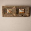 Ceramic Mosaic Art framed in Vintage Dough Bowl | Mixed Media by Clare and Romy Studio. Item composed of wood and stoneware in boho or mid century modern style