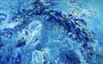 Living Oceans • WHALE WHISPERS 1 - diptych | Oil And Acrylic Painting in Paintings by Betty Jo Costanzo. Item made of wood works with contemporary & coastal style