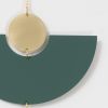 Verbena Wall Hanging in Green and Polished Brass | Sculptures by Circle & Line