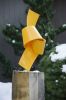 Yellow Bow Tie | Sculptures by Joe Gitterman Sculpture. Item composed of steel