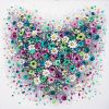 Blossoming Whirlwind — Original Textured Heart Painting | Oil And Acrylic Painting in Paintings by DaggArt. Item made of canvas works with contemporary style