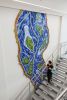 Mississippi River Renewal | Public Mosaics by Stacia Goodman Mosaics | St. Cloud State University in St. Cloud. Item composed of ceramic and glass
